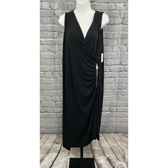 Chico's Dresses & Skirts - Chico's Dress Black Solid Zip Knit Kit Size 2 L 12 NWT